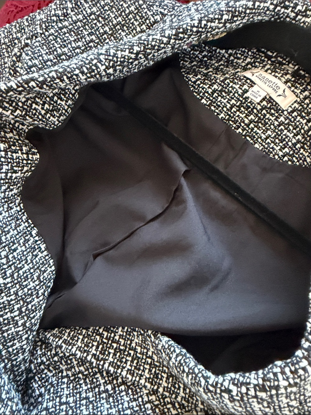 Nannette Black and White Tweed Double-Breasted Blazer in size 8 - Picture 7 of 7